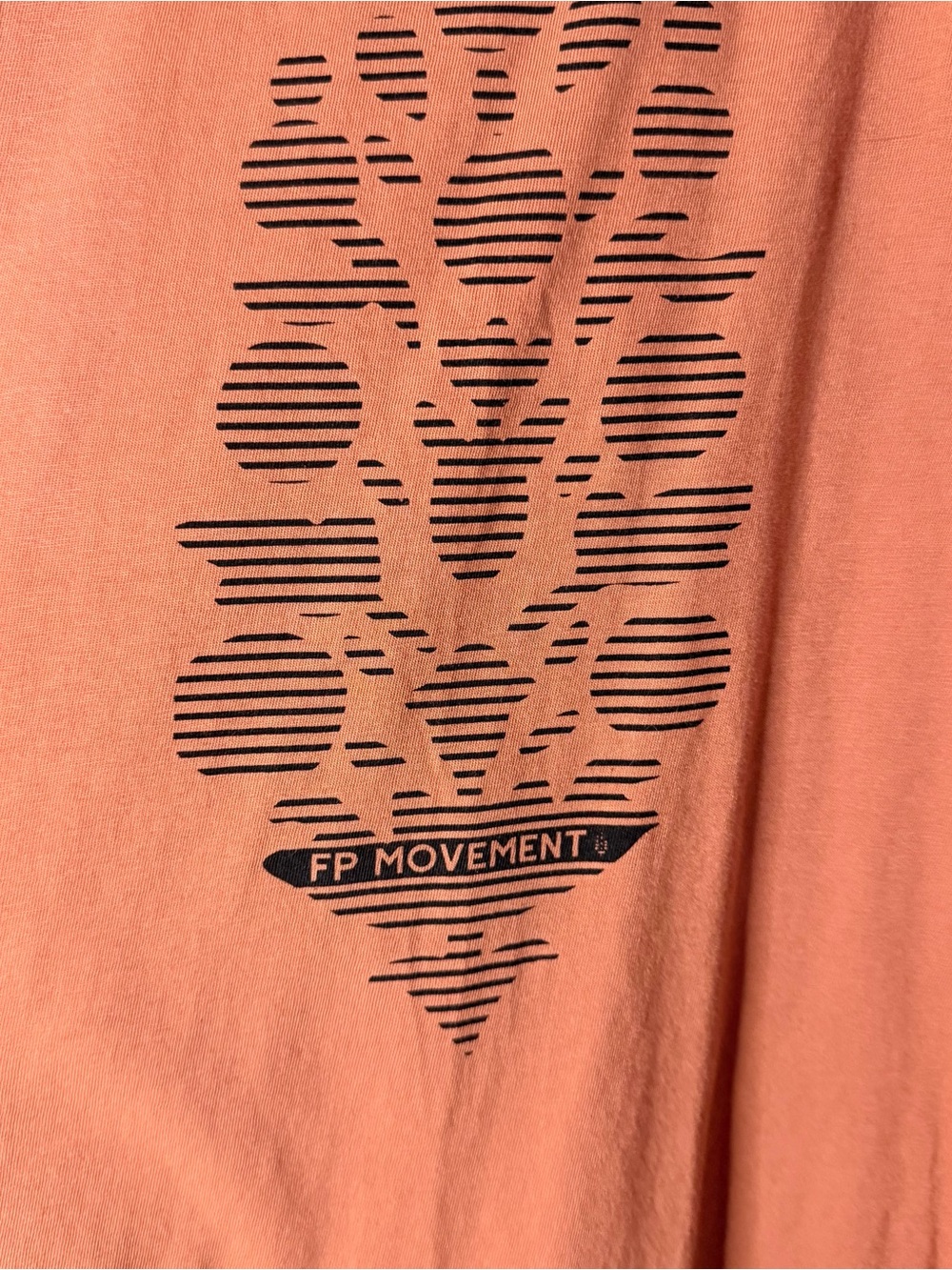 FP Movement by Free People Rust Orange Muscle Tank with Black Graphic - Picture 2 of 8